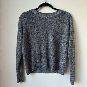 H&M Divided Size Small Marbled Blue Gray White Black Pullover Fall Sweater Scoop